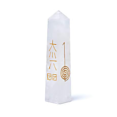 Obélisque Reiki en cristal de roche